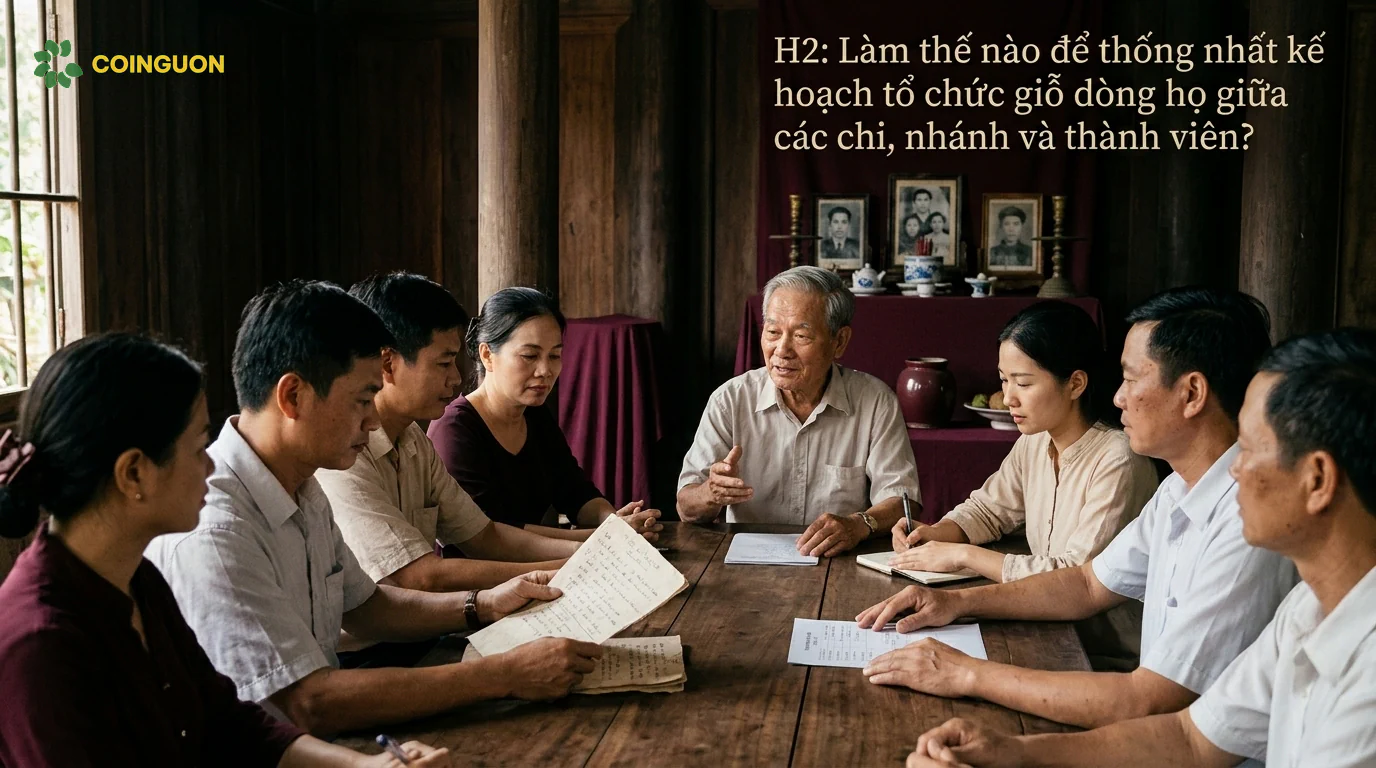 Đại diện các chi nhánh trong dòng họ cùng họp bàn và thống nhất kế hoạch tổ chức ngày giỗ tổ tiên - Cội Nguồn ORA