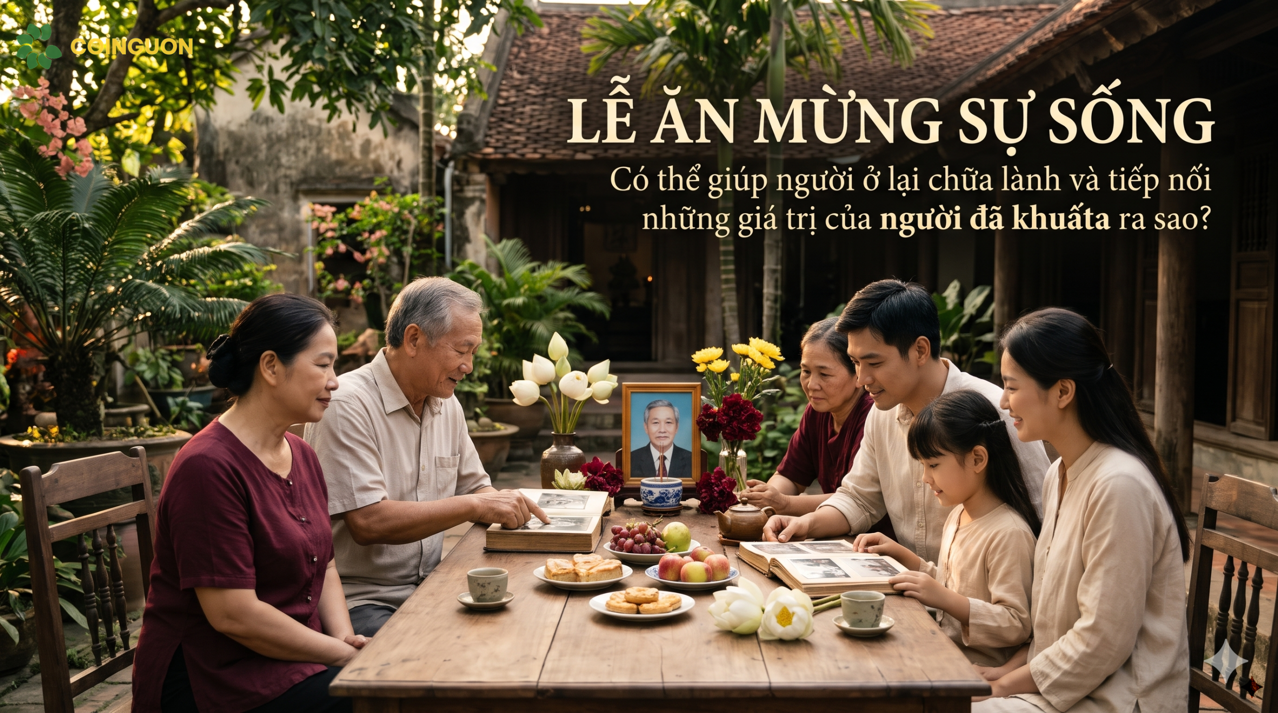 Gia đình Việt cùng xem lại album ảnh, kể chuyện về người thân đã khuất và truyền lại những giá trị tốt đẹp cho thế hệ trẻ trong buổi tưởng niệm cuộc đời ấm áp - Cội Nguồn ORA