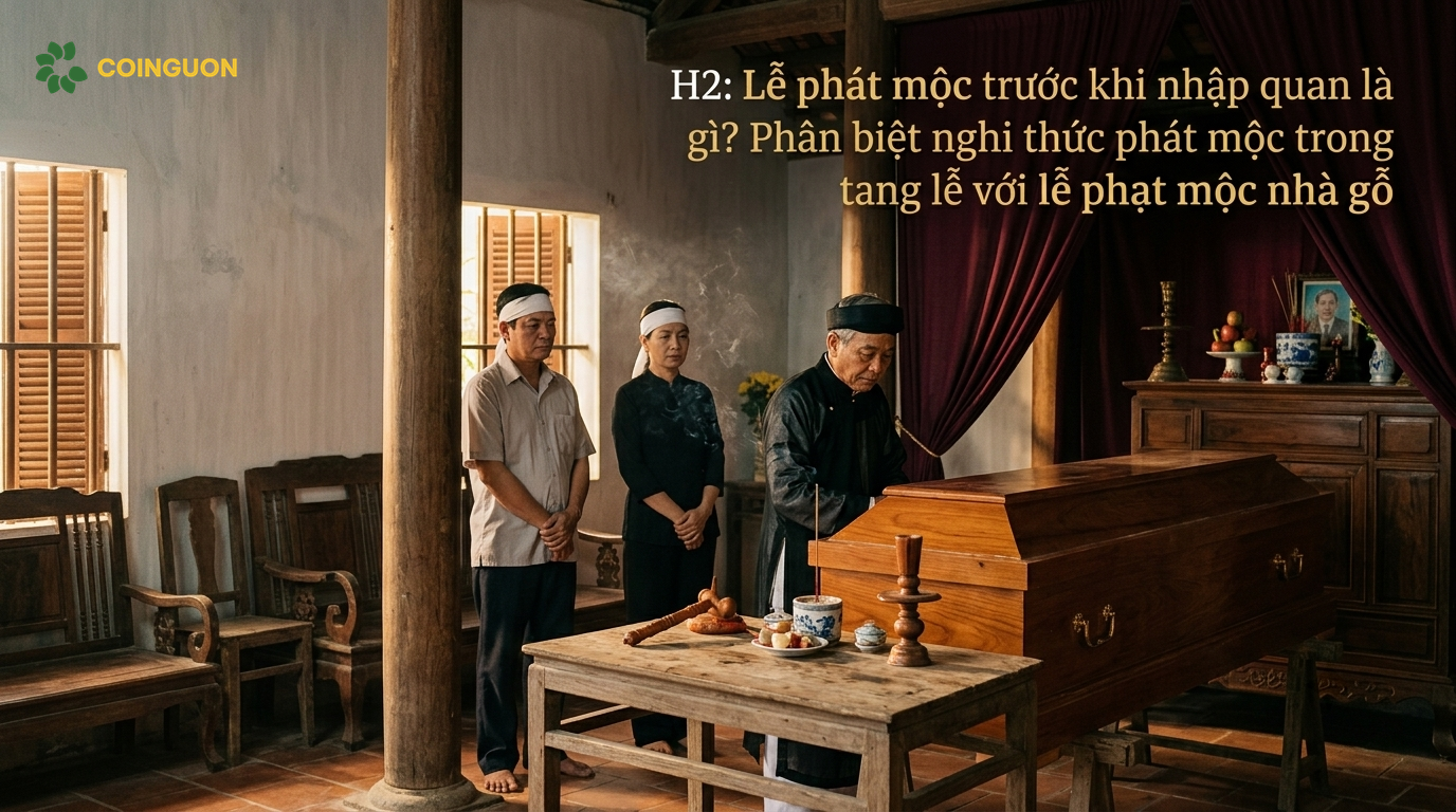 Lễ phát mộc trước khi nhập quan trong tang lễ truyền thống Việt Nam, phân biệt với lễ phạt mộc nhà gỗ - Cội Nguồn ORA