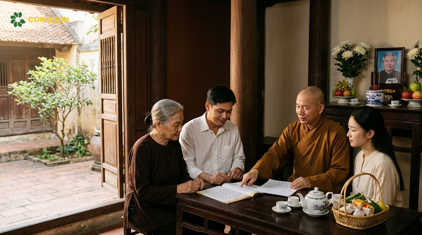 Gia đình trao đổi với chư tăng để chọn thời điểm cúng dường, cầu siêu và hồi hướng phù hợp với nghi lễ Phật giáo và phong tục Việt Nam - Cội Nguồn ORA