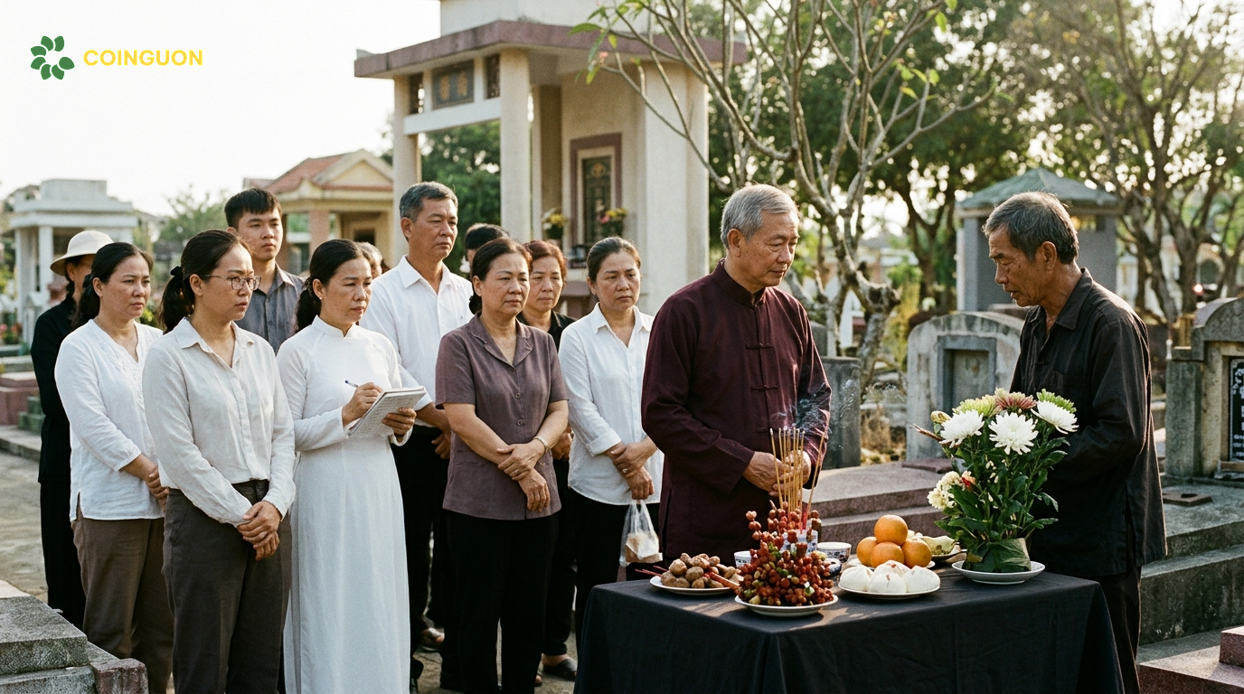 Gia đình người Hoa trao đổi với người phụ trách tang lễ về tín ngưỡng, phong tục và những lưu ý trước khi thực hiện nghi thức hạ huyệt - Cội Nguồn ORA