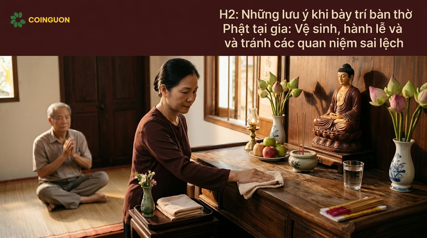 Những lưu ý khi bày trí bàn thờ Phật tại gia: Vệ sinh, hành lễ và tránh các quan niệm sai lệch - Cội Nguồn ORA