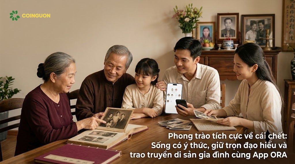 Gia đình Việt Nam nhiều thế hệ lưu giữ gia phả, tưởng nhớ tổ tiên và trao truyền ký ức qua album ảnh cùng ứng dụng gia phả số trên điện thoại - Cội Nguồn ORA