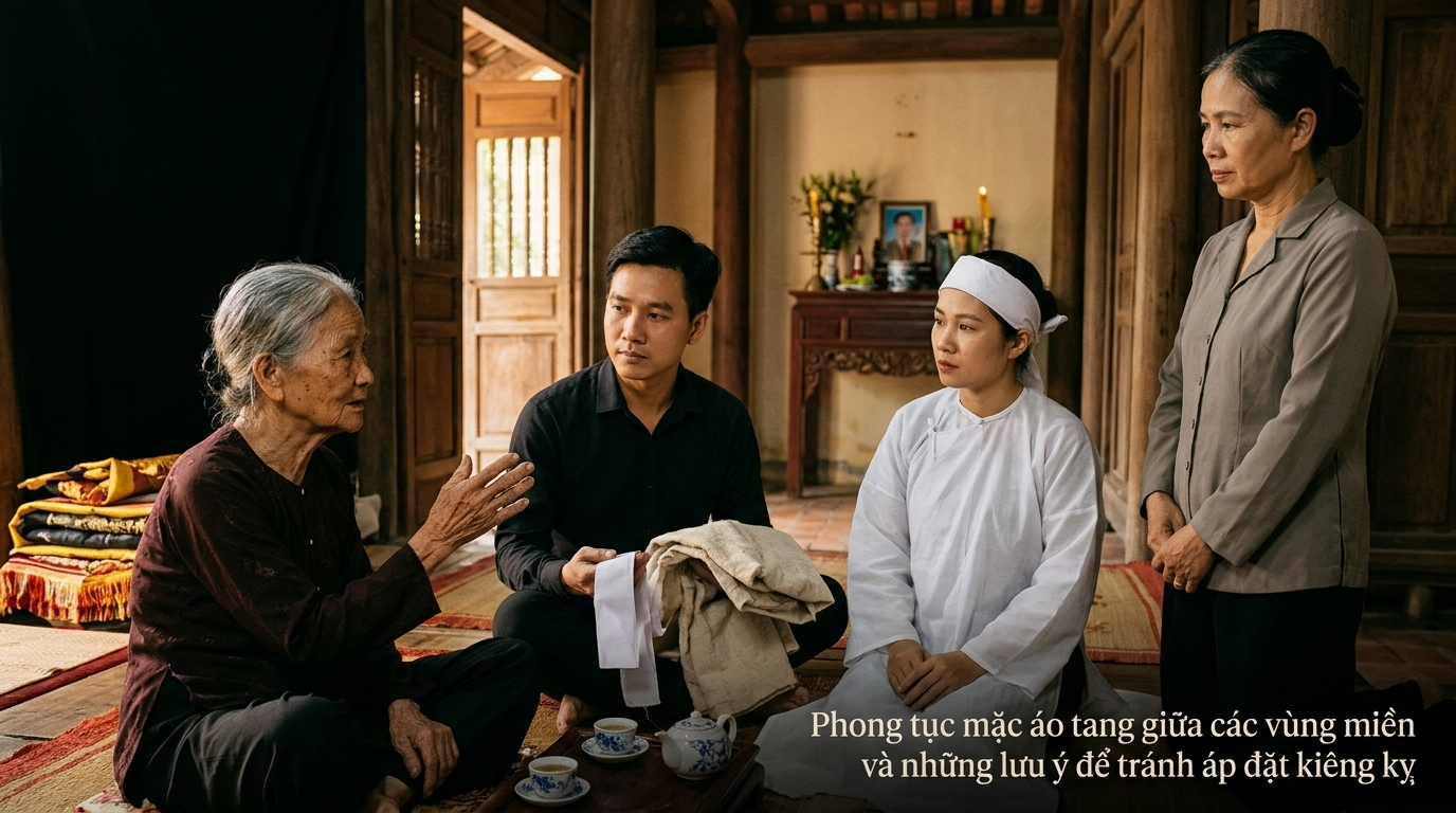 Phong tục mặc áo tang giữa các vùng miền và những lưu ý để tránh áp đặt kiêng kỵ - Cội Nguồn ORA