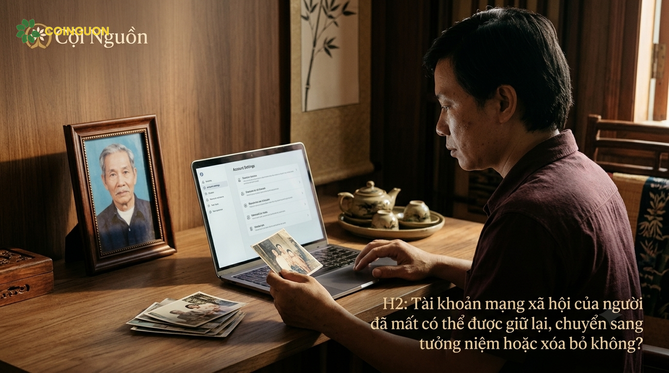 Người thân cân nhắc các lựa chọn giữ lại, chuyển sang chế độ tưởng niệm hoặc xóa tài khoản mạng xã hội của người đã mất - Cội Nguồn ORA