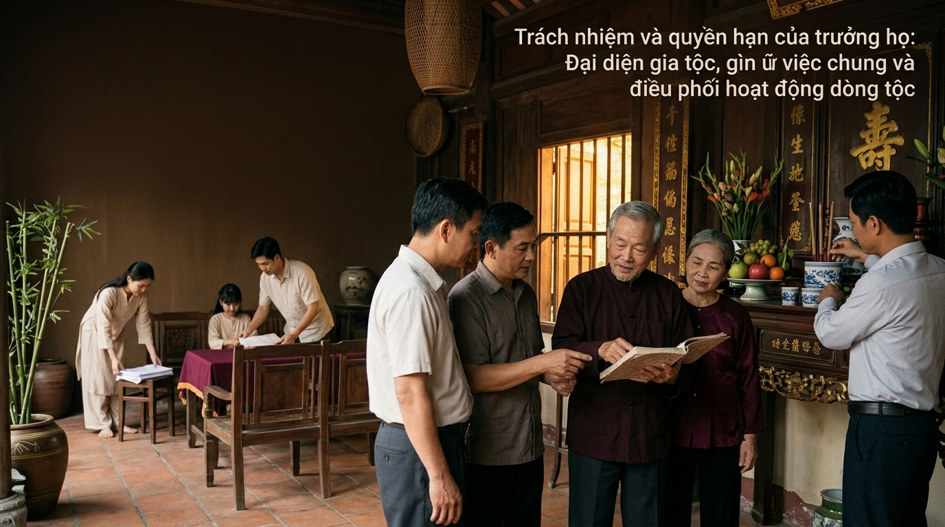 Trưởng họ điều phối công việc chung và chuẩn bị lễ tưởng niệm tổ tiên cùng các thành viên gia đình - Cội Nguồn ORA