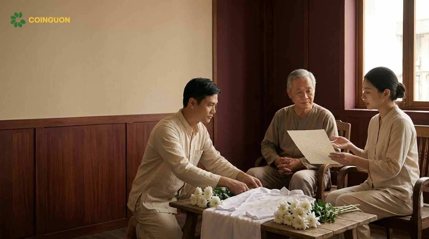 Người tham gia được hướng dẫn chuẩn bị nghi lễ mô phỏng tang lễ trong không gian Việt Nam trang nghiêm - Cội Nguồn ORA