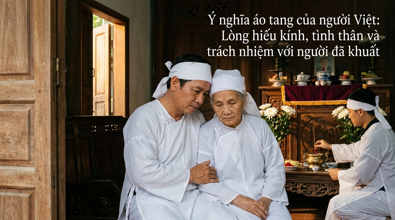 Ý nghĩa áo tang của người Việt: Lòng hiếu kính, tình thân và trách nhiệm với người đã khuất - Cội Nguồn ORA