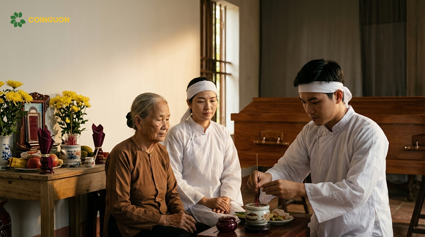 Ý nghĩa lễ phát mộc trước khi nhập quan thể hiện đạo hiếu, lòng tưởng nhớ tổ tiên và truyền thống gia đình Việt - Cội Nguồn ORA